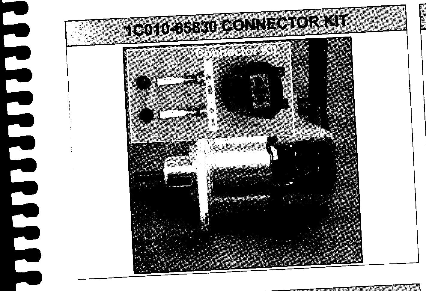 Kubota Plug In Connector for Shut Down Solenoid 1C010-65830 COUPLER, ASSY