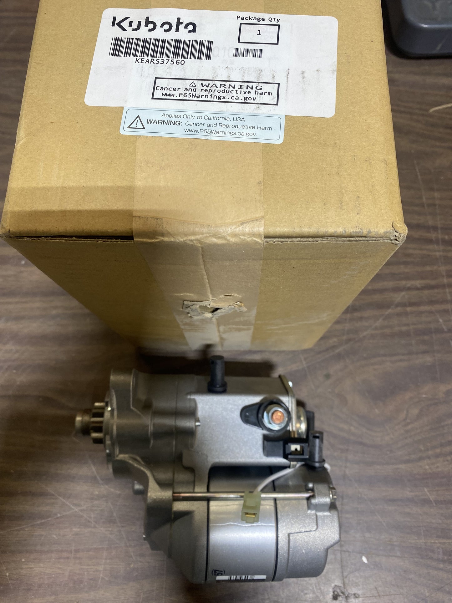 Kubota Remanufactured Starter - 37560-63010